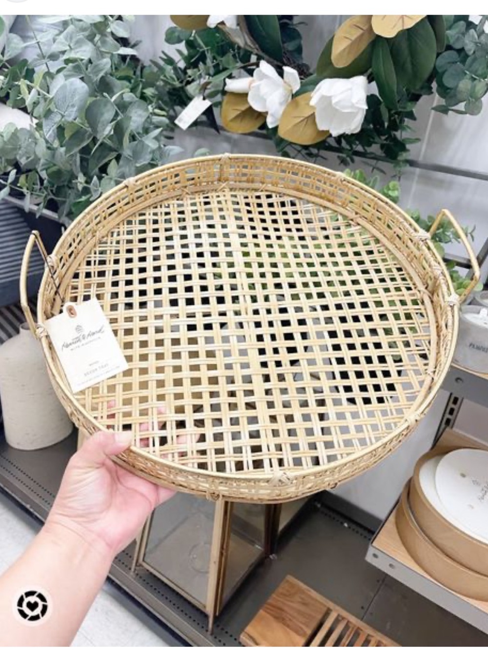 Hearth & Hand with Magnolia Tray with Brass Handles